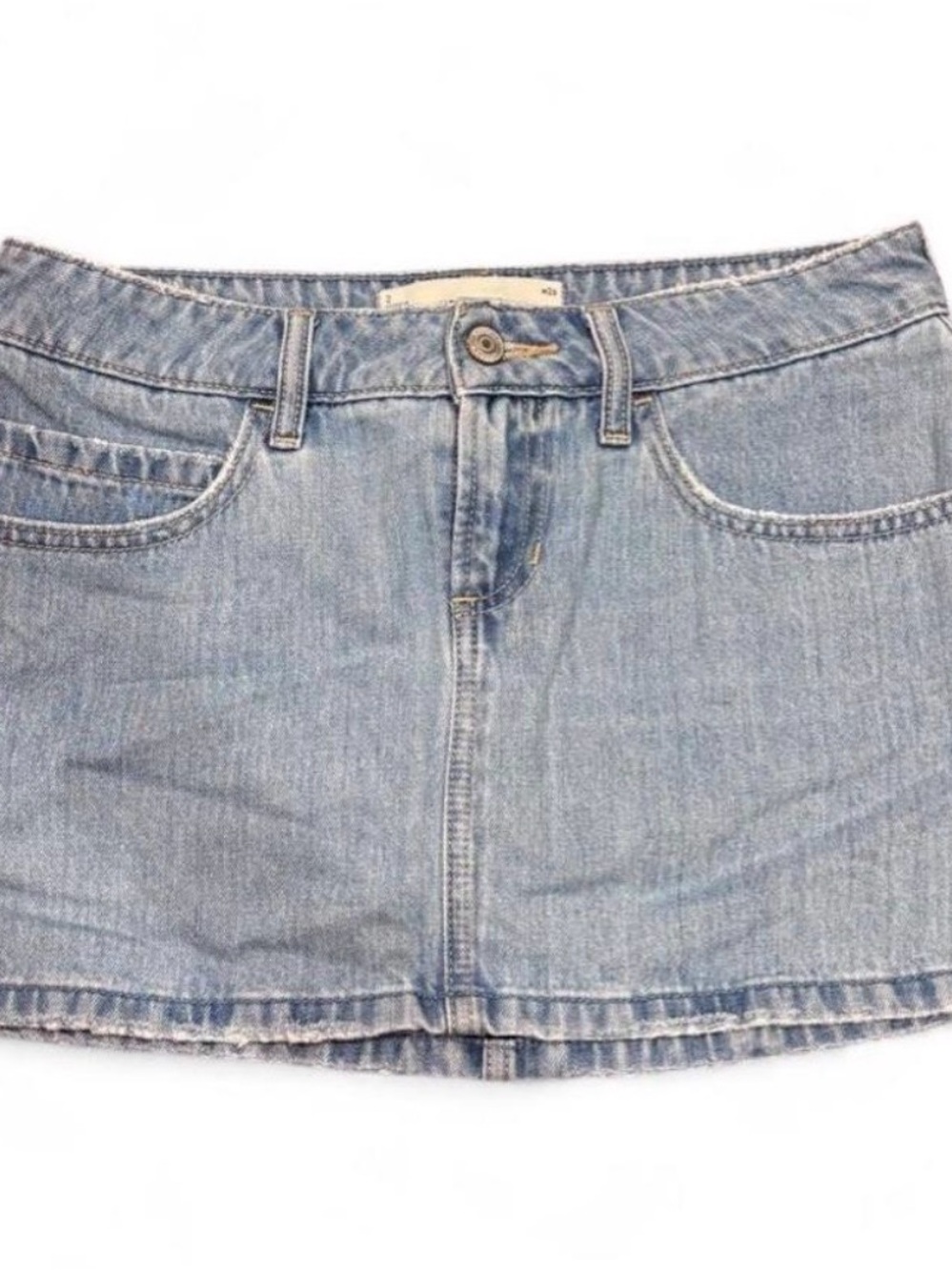 Hollister Light Blue Denim Mini Skirt